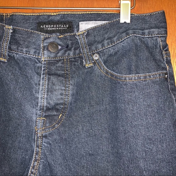 Men’s 30/32 AEROPOSTALE SKINNY Dark Denim Button Fly Jeans W30 x L32 Excellent - Picture 5 of 12